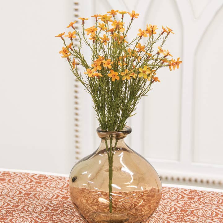 Saybrook Lane - Wholesale Artificial Flowers - Teastain Star Flower Bush, 15.5"H