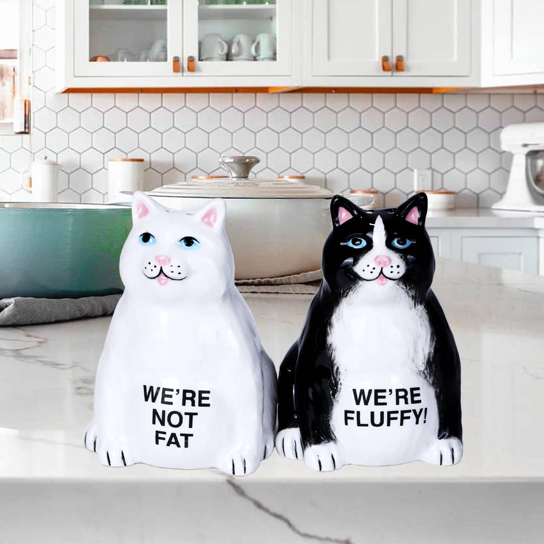 Pacific Trading - Wholesale Salt & Pepper Shaker Set - Not Fat Cats Salt and Pepper Shaker Set1
