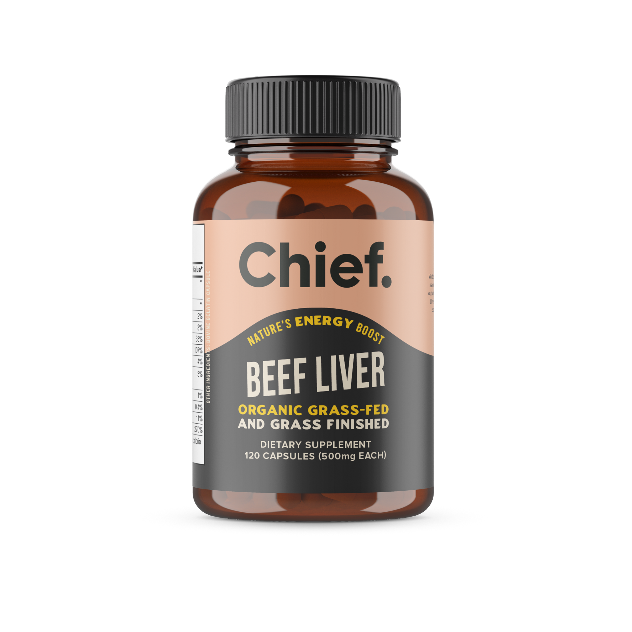 Chief Nutrition USA - Wholesale Oral Supplement/Vitamin - Organic Beef Liver Supplement (120 Capsules)0