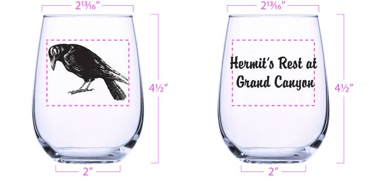 Counter Couture - Wholesale Wine Glass - Custom Stemless Wine Glasses - 1 Color Imprint - 48 pieces5