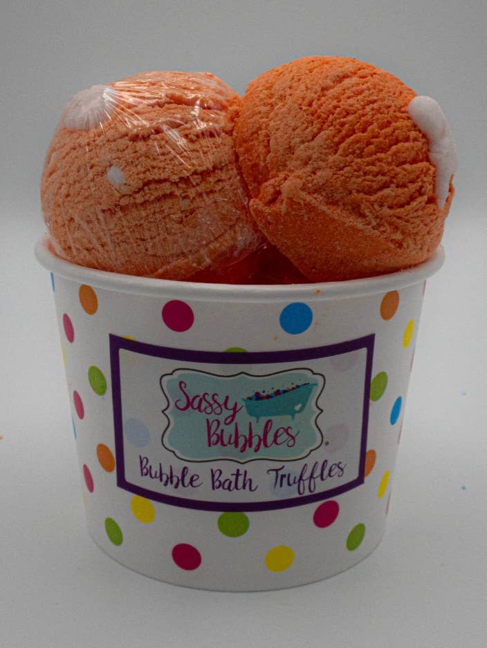 Sassy Bubbles Bubble Bath Truffles, Georgia Peach, 5 pack for wholesale by Sassy Bubbles