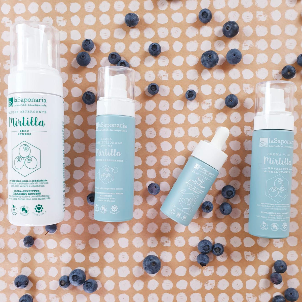 La Saponaria - Wholesale Body Wash/Shower Gel - Blueberry Cleansing Mousse (150 ml)2