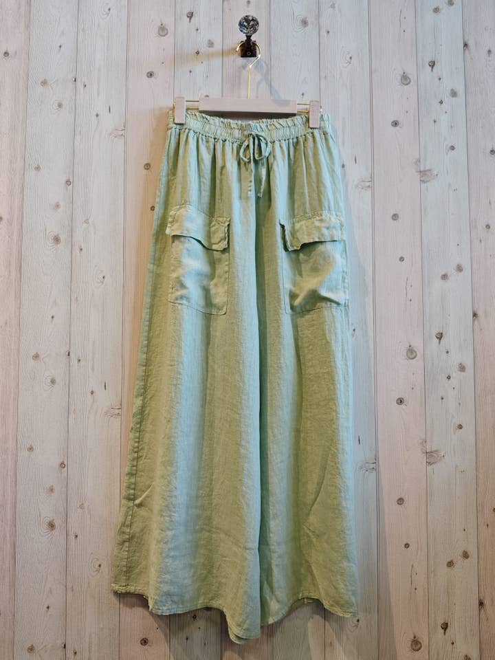 Linen & More - Wholesale Pants - Women's - REF 17830 WIDE-LEG TROUSERS TWO POCKETS 100% LINEN7
