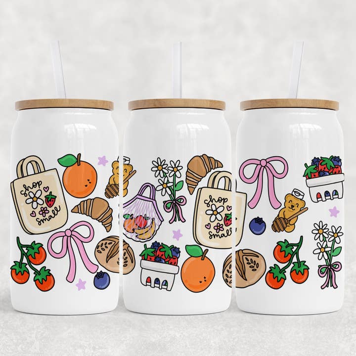 White Can Glass, Shop Small Farmers Market for wholesale by Sonny Rising