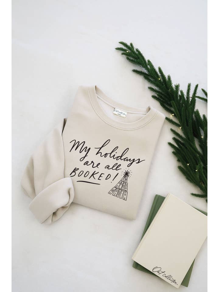 OAT COLLECTIVE - Wholesale Graphic sweatshirt – Women’s - MY HOLIDAYS ARE ALL BOOKED Plus Graphic Sweatshirt 4
