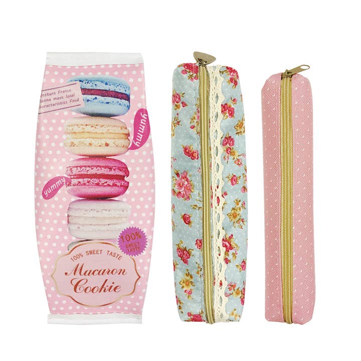 Wrapables Trendy Food Pencil Case Stationery Pouches, Set 3 for wholesale by Wrapables.com