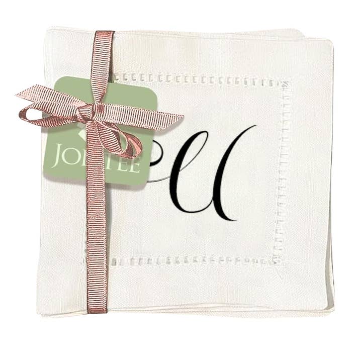 Jolitee - Wholesale Dinner & Cloth Napkin - Hemstitch Napkins - Monogram Script27