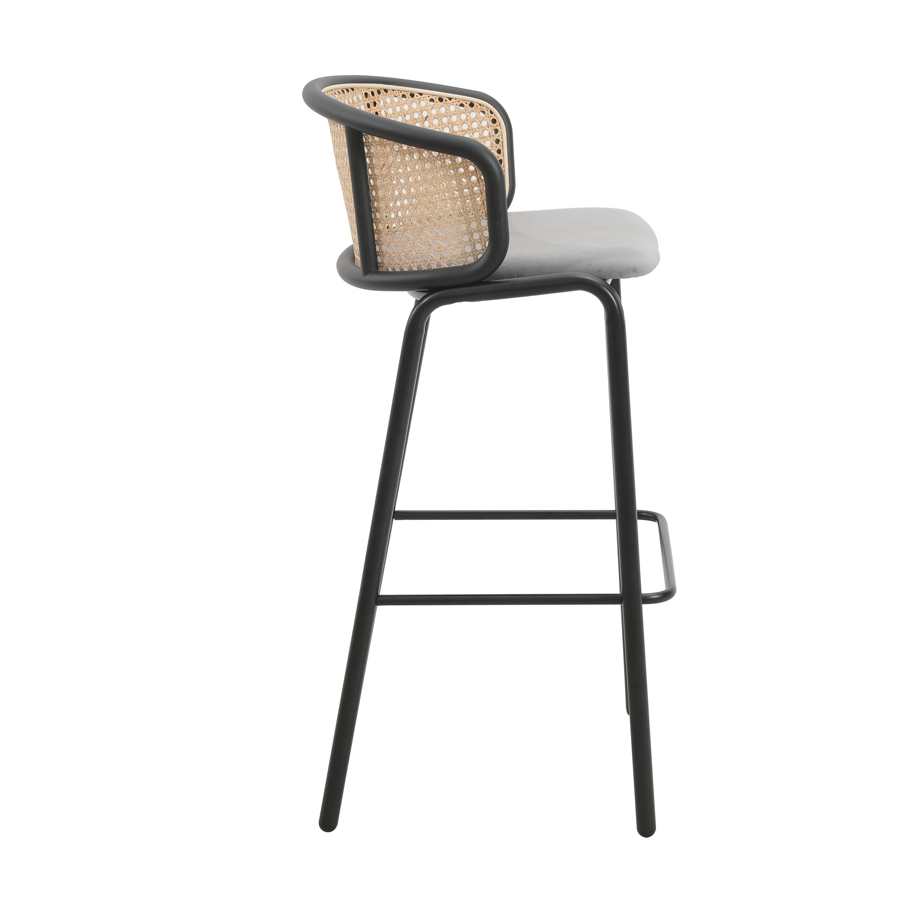 LeisureMod - Wholesale Stool - Ervilla Modern Fabric Upholstered Low Back Bar Stool15