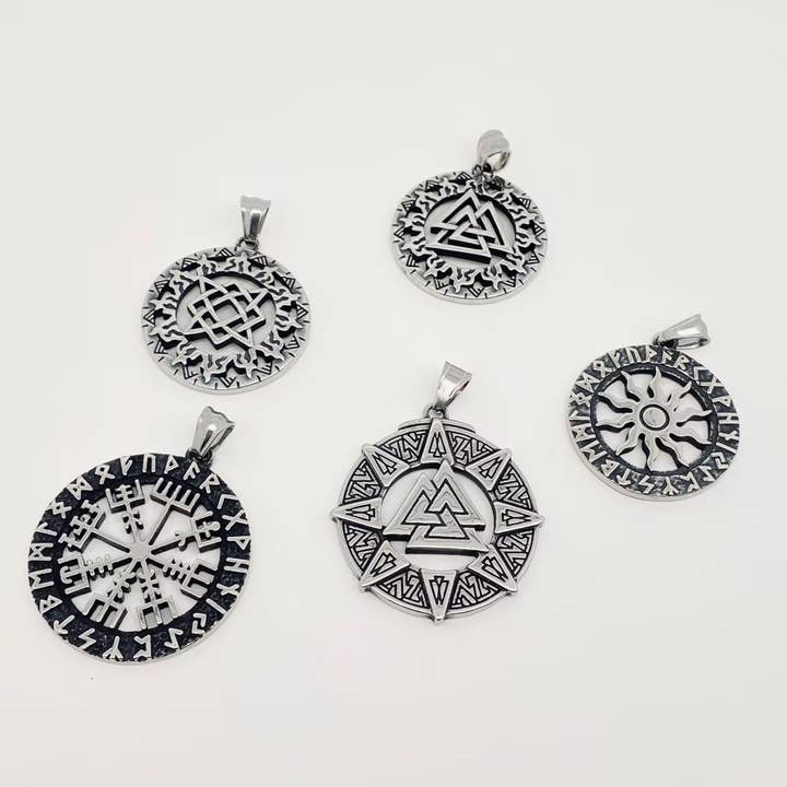Valknot Rune Viking Edelstahlanhänger - MJ/MNP für den Großhandel von Mio Queena