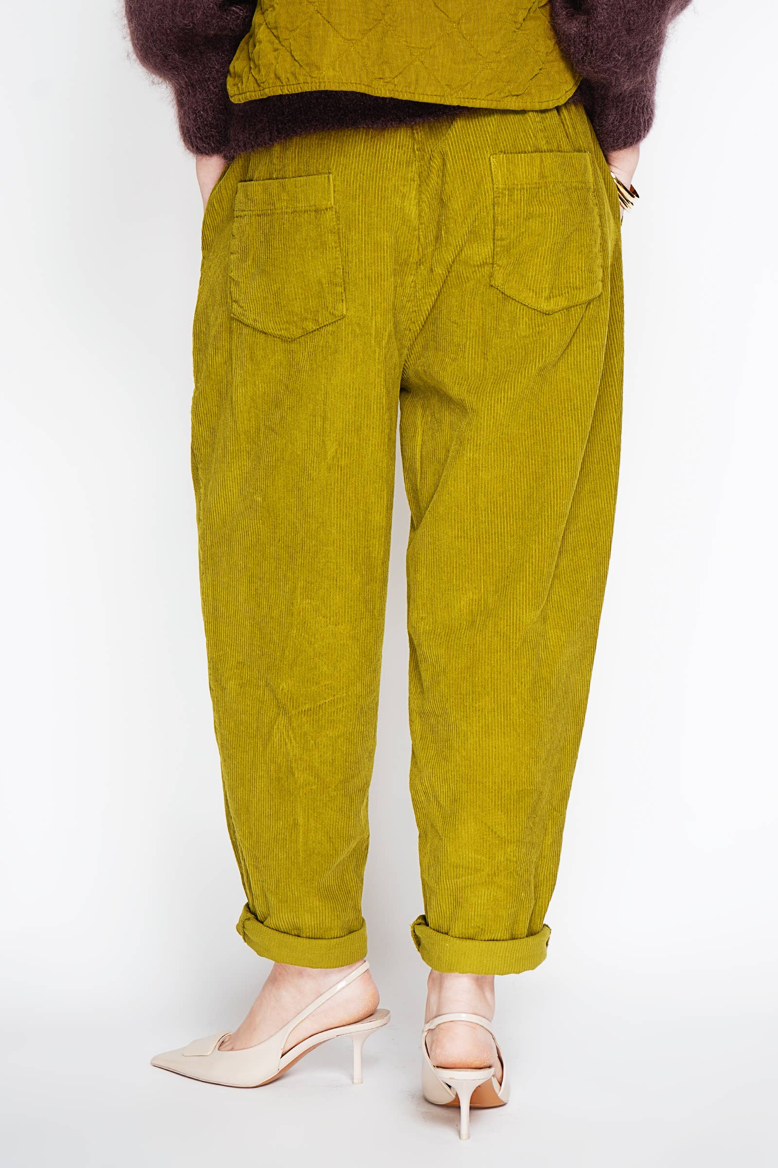 NOELINE – wholesale Byxor - Dam – Manchesterbyxor med knapp 305133