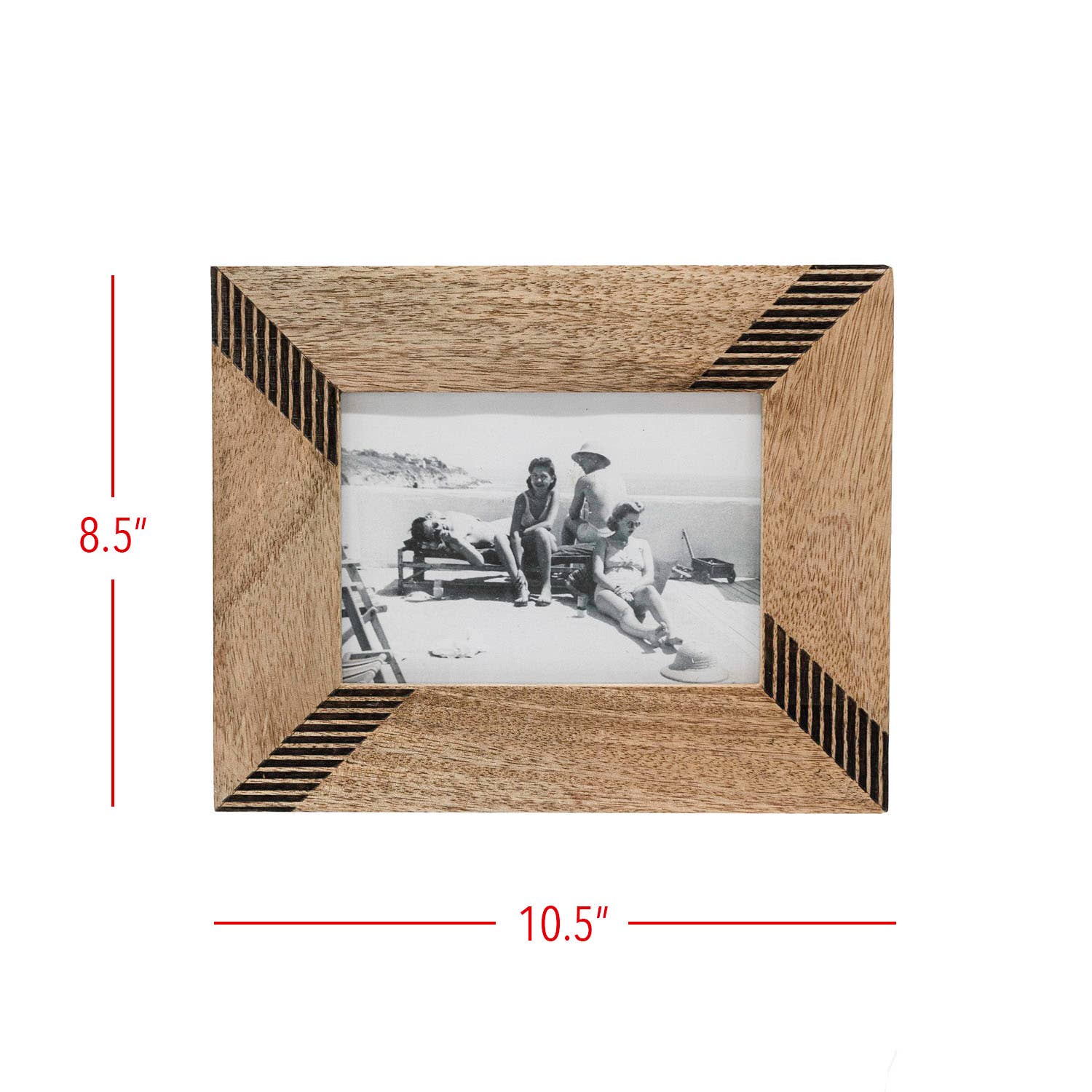 Foreside Home & Garden - Wholesale Picture Frame - 5x7 Photo Coleson Striped Picture Frame Wood6