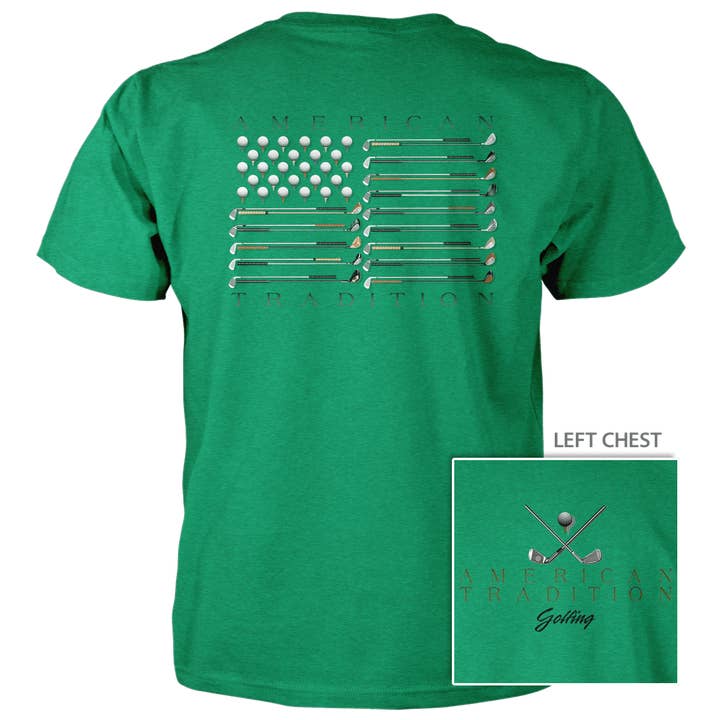 Drapeau de golf - T-shirt en coton 4,5 oz pour la vente par American Traditions