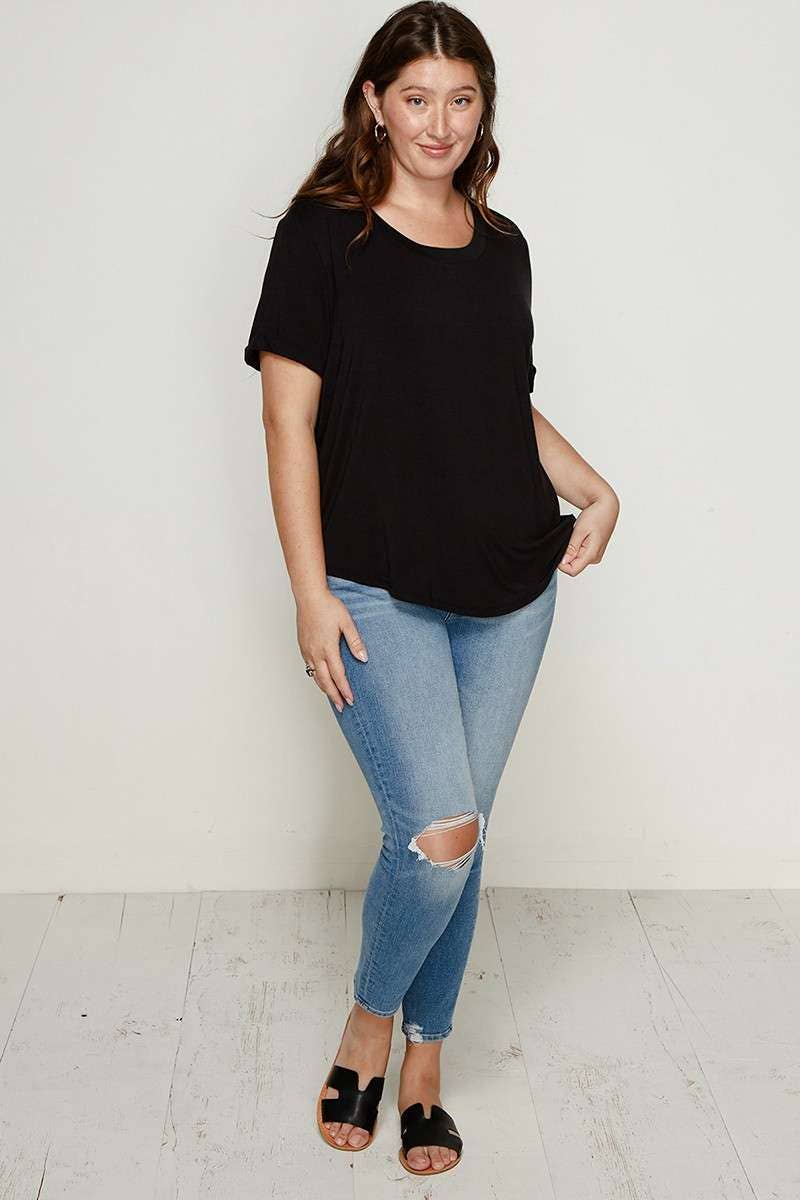 mittoshop - Wholesale T-Shirt - Women's - PLUS BAMBOO CASUAL T SHIRT3