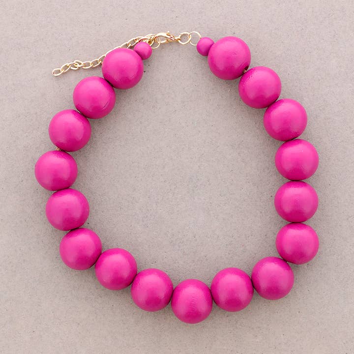 Colar com Esferas de Madeira por atacado de Sonata