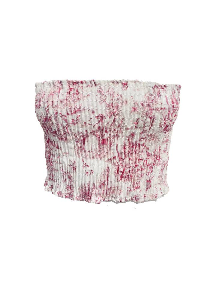 RIBES OF LOVE - Wholesale Blouse - Women's - MINI TOP smock point toile de jouy pink Ribes of LOVE1