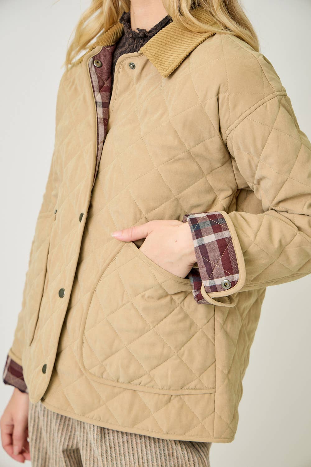 Mystree - Venta al por mayor Chaqueta - Mujer - Chaqueta acolchada en contraste 6018813