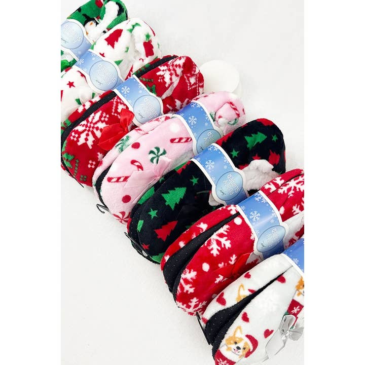 MIX COLOR Christmas Theme Indoor Slipper for wholesale on Faire