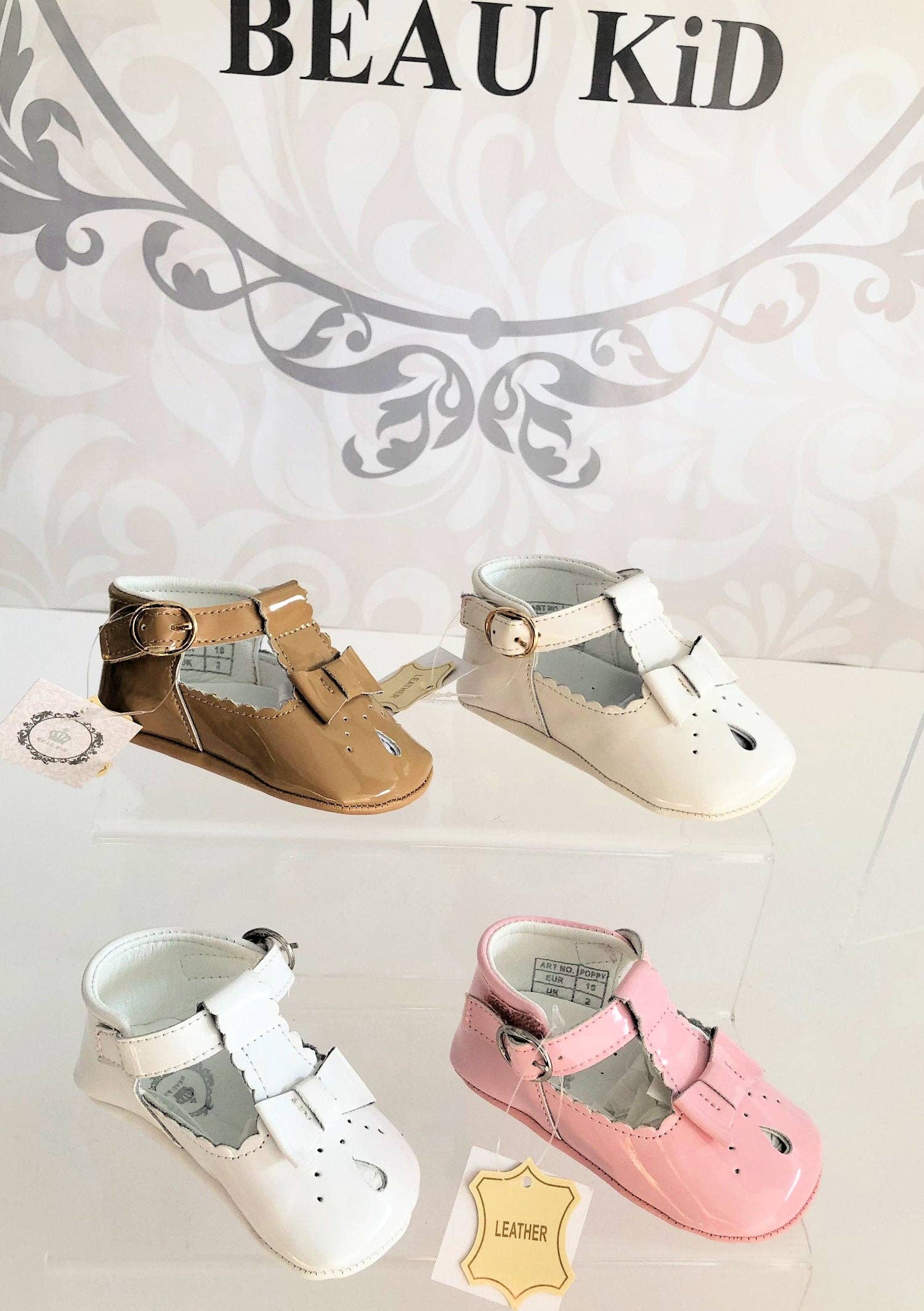 BEAU KiD - Wholesale Crib Shoes - Baby - Poppy1