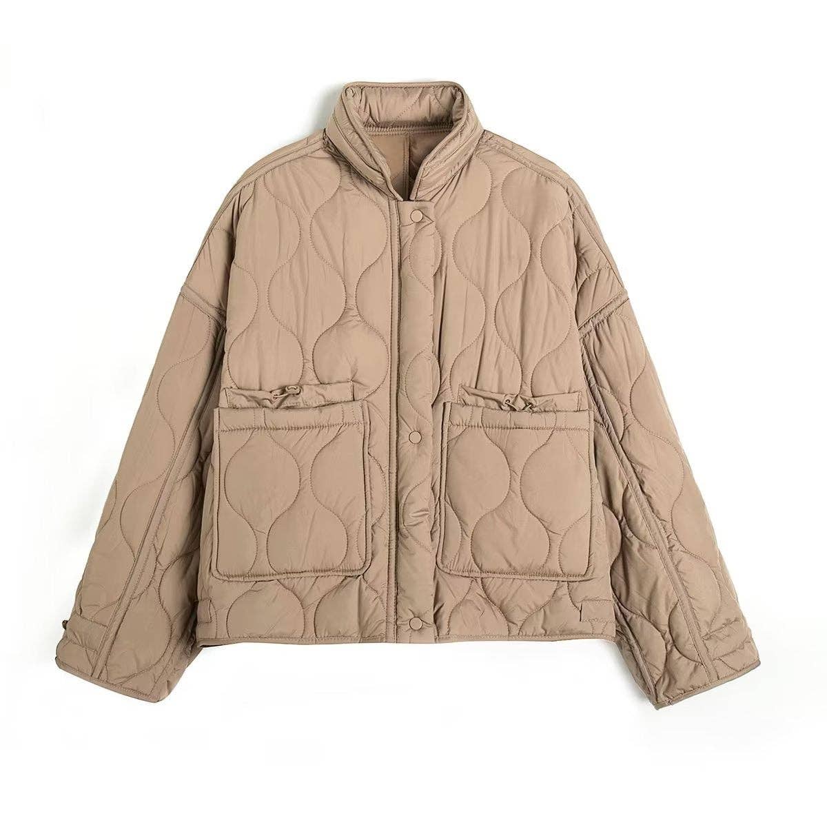 Marayn - Wholesale Jacket - Women's - Chic European Urban Quilted Hoodie Cotton Jacket0