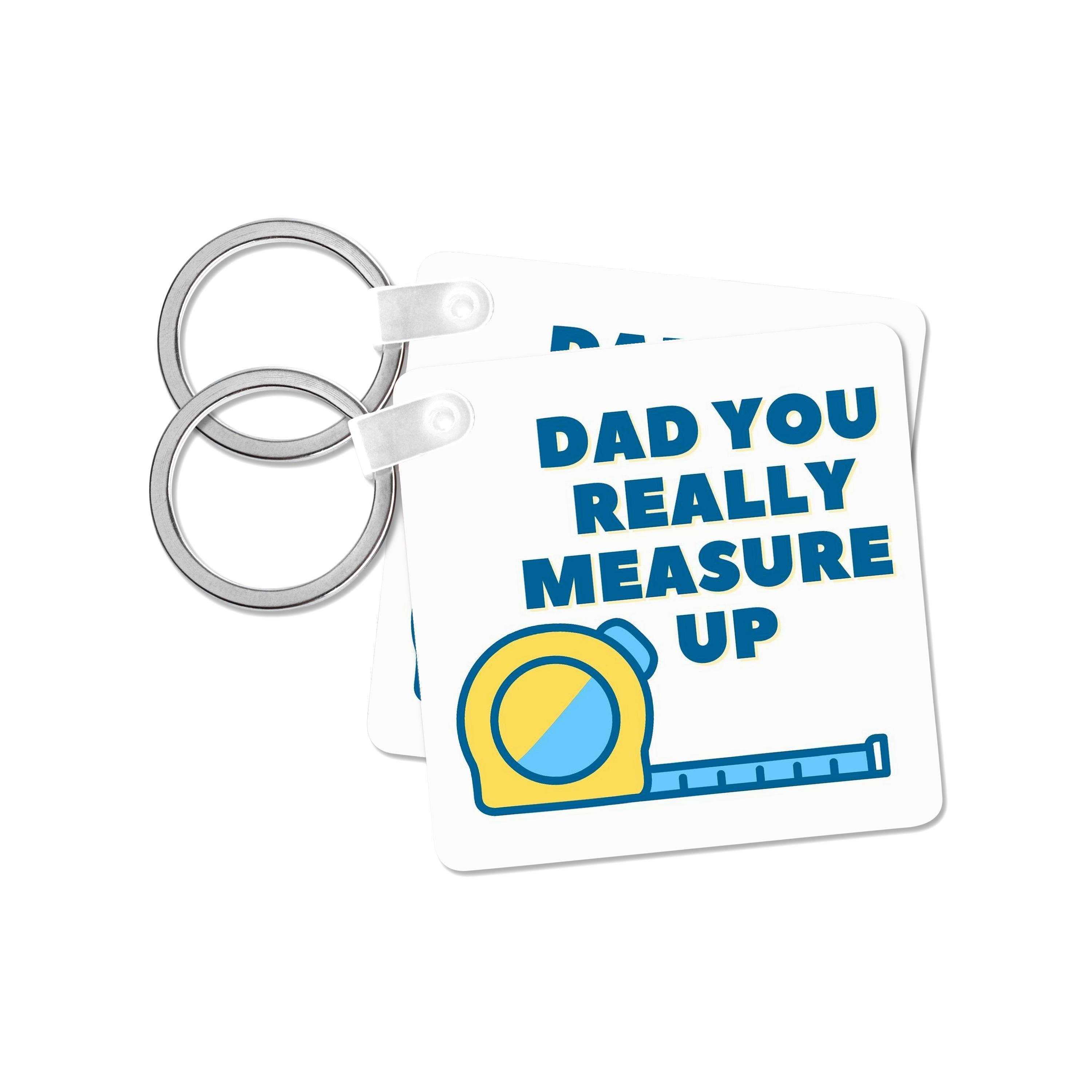 3dRose – Porta-chaves - Unissexo por atacado – 3dRose, Imagem de uma Fita Métrica com Texto de Pai, És Realmente de Medida, Porta-chaves0