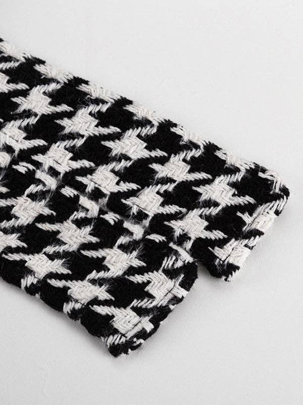 NEGRO Gabardinas holgadas de manga larga con forma de pata de gallo, espalda dividida y solapa atadas a la cintura de venta al por mayor en Faire9