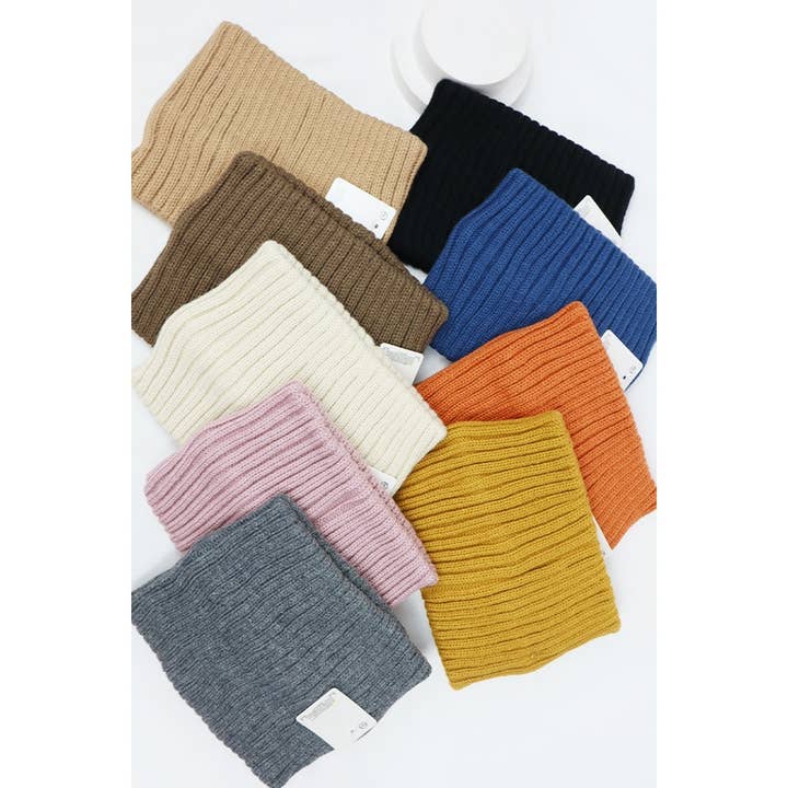 MIX COLOR Solid Winter Knit Headband Neck Wamer for wholesale on Faire