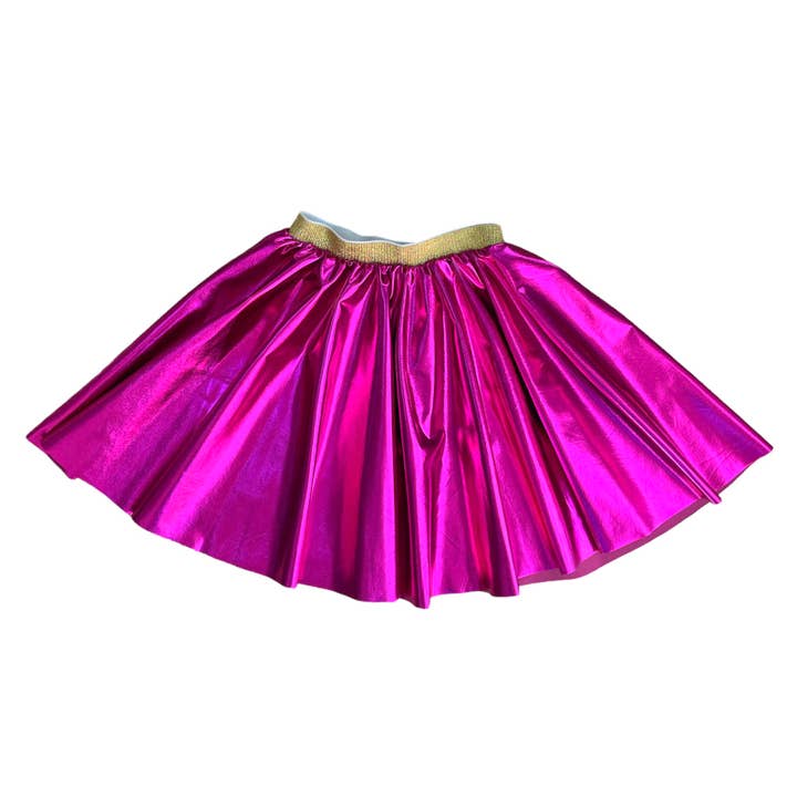 The elastic pink metallic spinning skirt for wholesale by Ratatam!