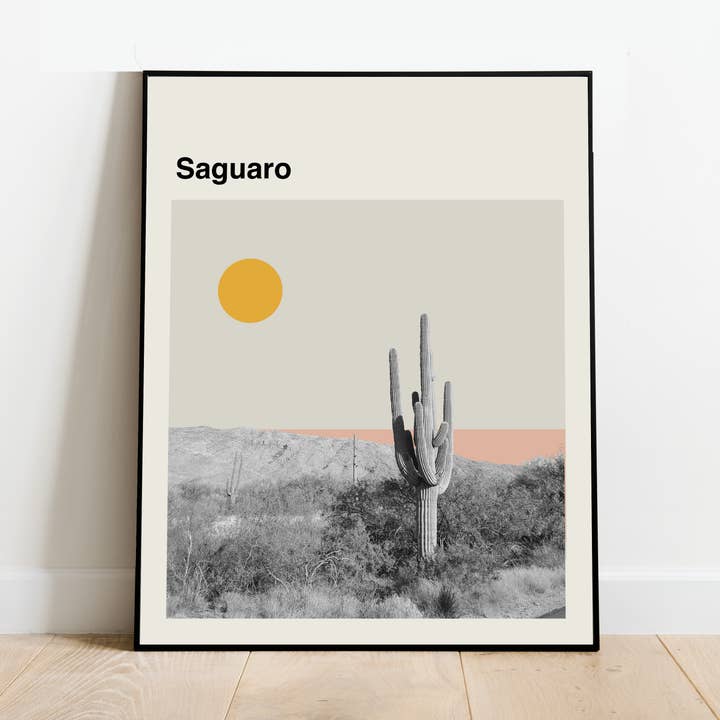Póster del Parque Nacional Saguaro para venta al por mayor de Nomad Design Co