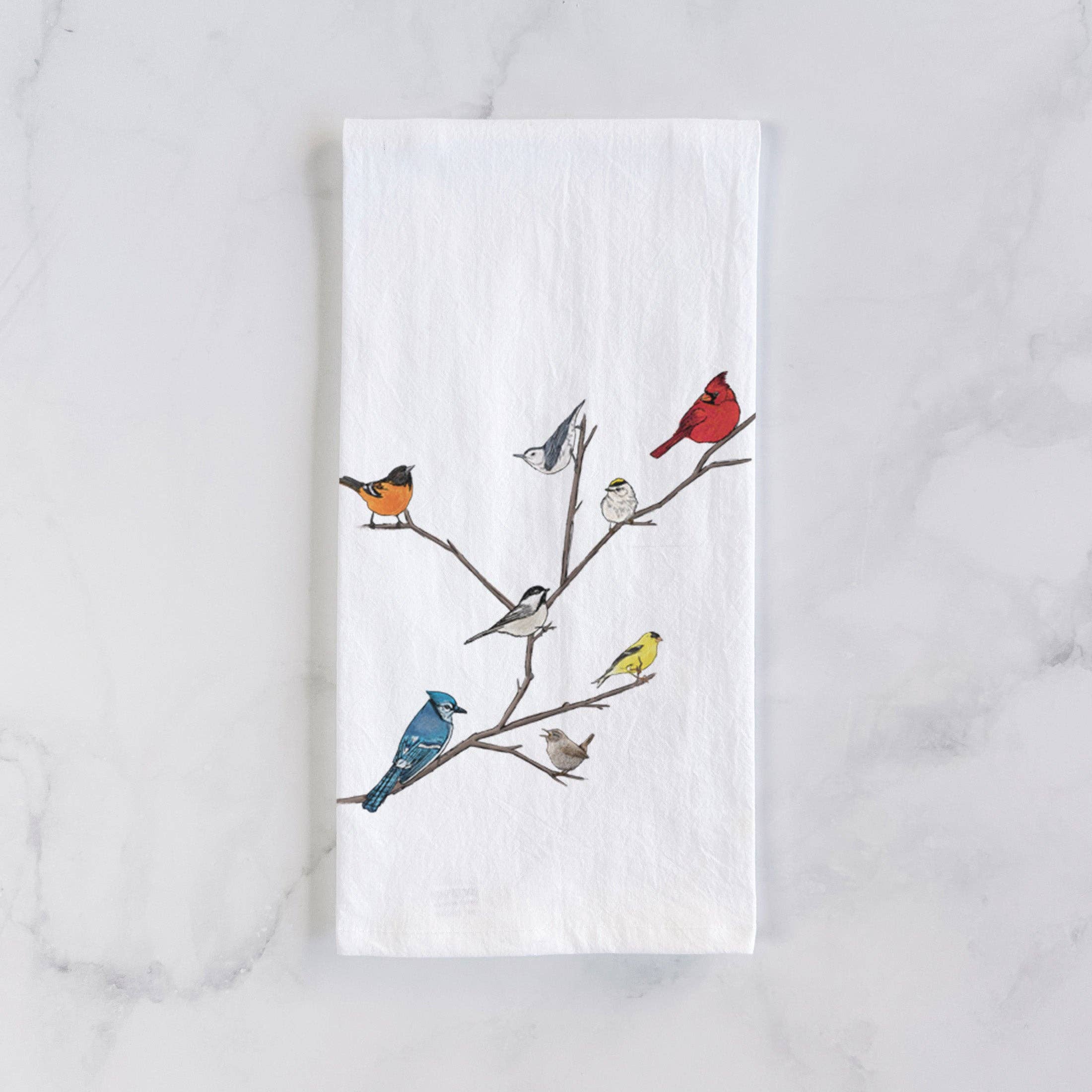 Because Tees - Wholesale Tea Towel - Backyard Birds Gathering Tea Towel1