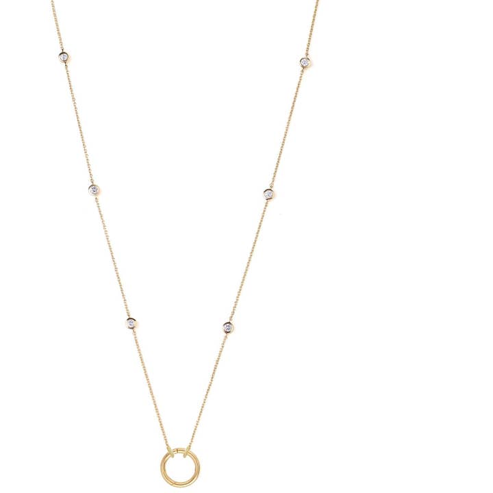 Collier à breloques avec clip de diamants au mètre pour la vente par Rachel Reid Jewelry