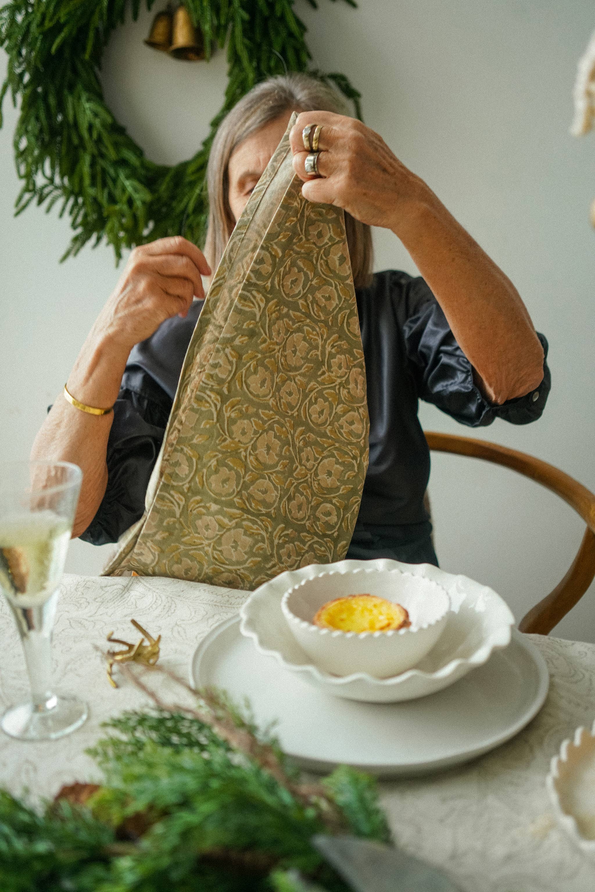 Indaba Trading - Wholesale Dinner & Cloth Napkin - Lata Block Print Napkins S/41