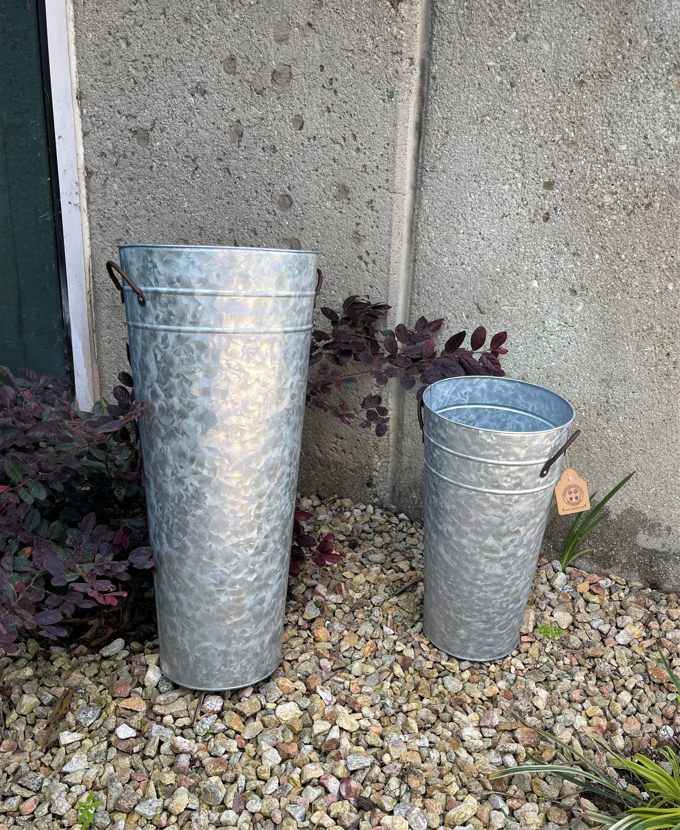 Home Kreation by KK dba Kraft Klub - Wholesale Bucket/Pail - WEATHERED LOOK FRENCH BUCKET 22"H X 10"DIA x 6.5 bottom2