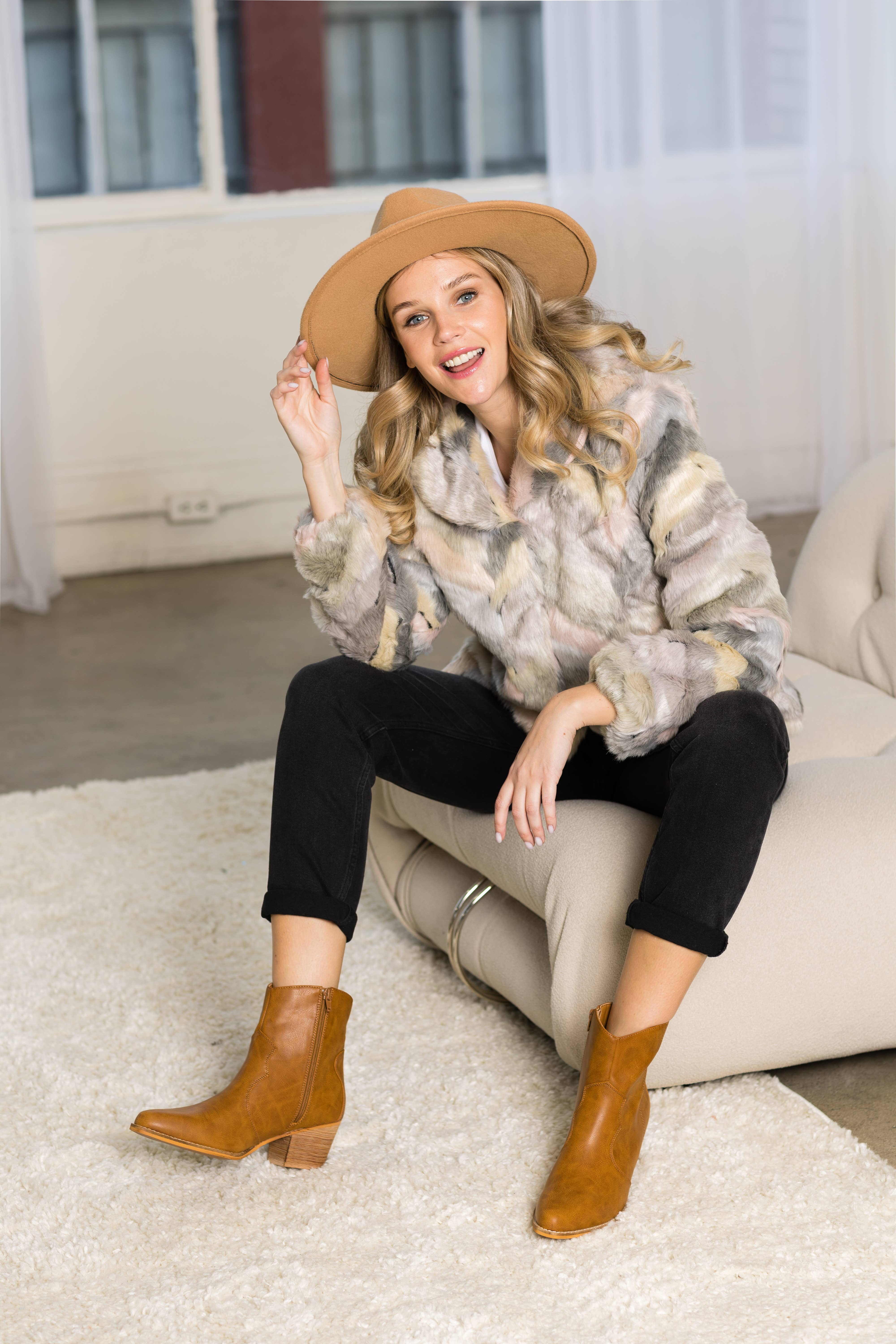 Shop Lev - Wholesale Booties - Women's - [PACK] Women Wooden Heel Slip on Casual Ankle Boots24