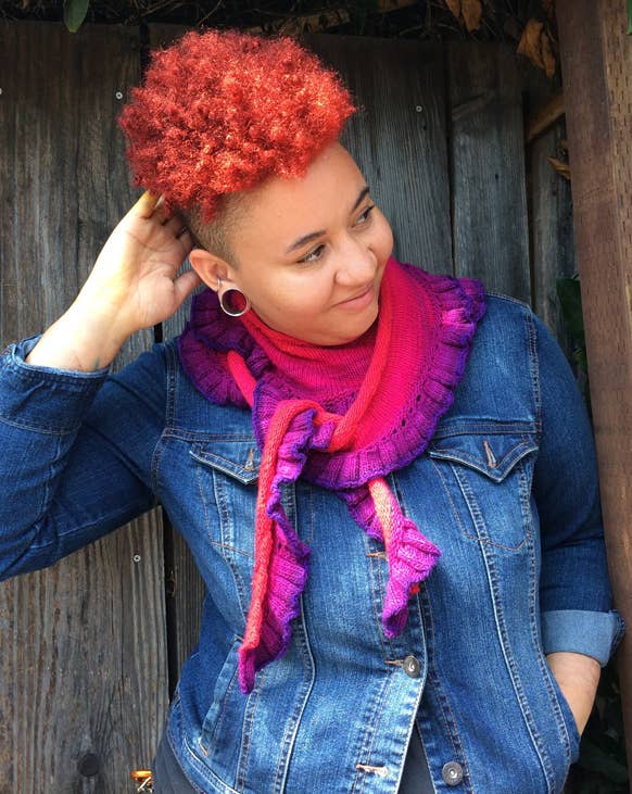 Freia Fine Handpaint Yarns - Vendita all'ingrosso Lana - Pallone per scialle da dito in lana merino Vamp1