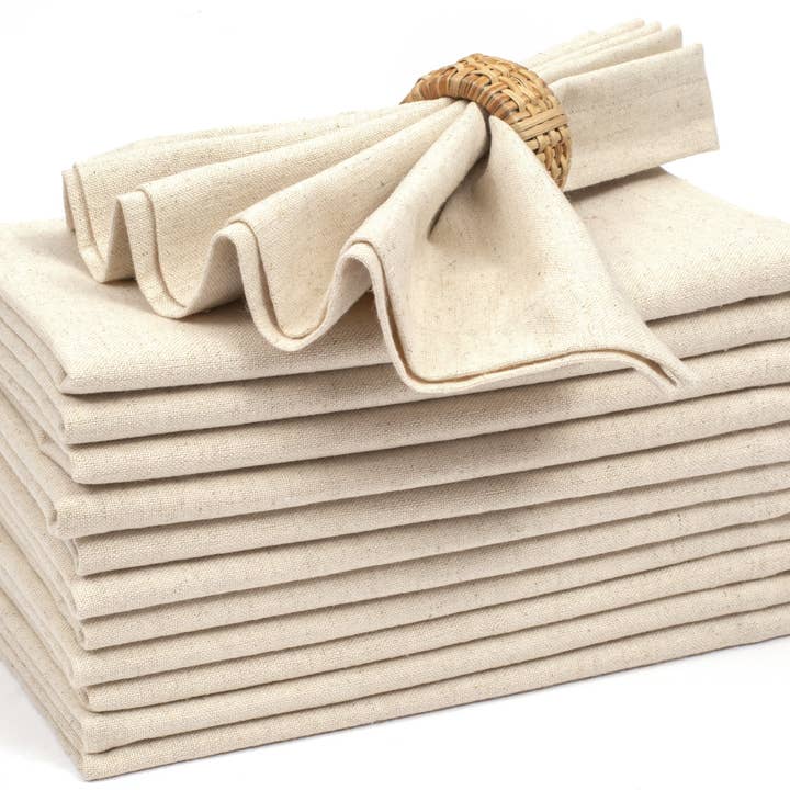 Premium Cotton Linen Cloth Napkins 18x18 Natural (Set of 12) and other Purchase Wholesale 100 linen napkins. Free Returns & Net 60 Terms on Faire trending on Faire.