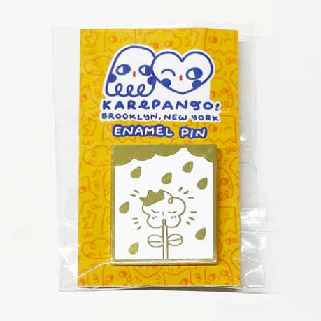 Air frais : Épingle en émail doré de collection pour la vente par Karepango