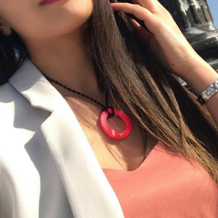 Repeat + Resin Scarf Ring Pink for wholesale by Buzzi Italia