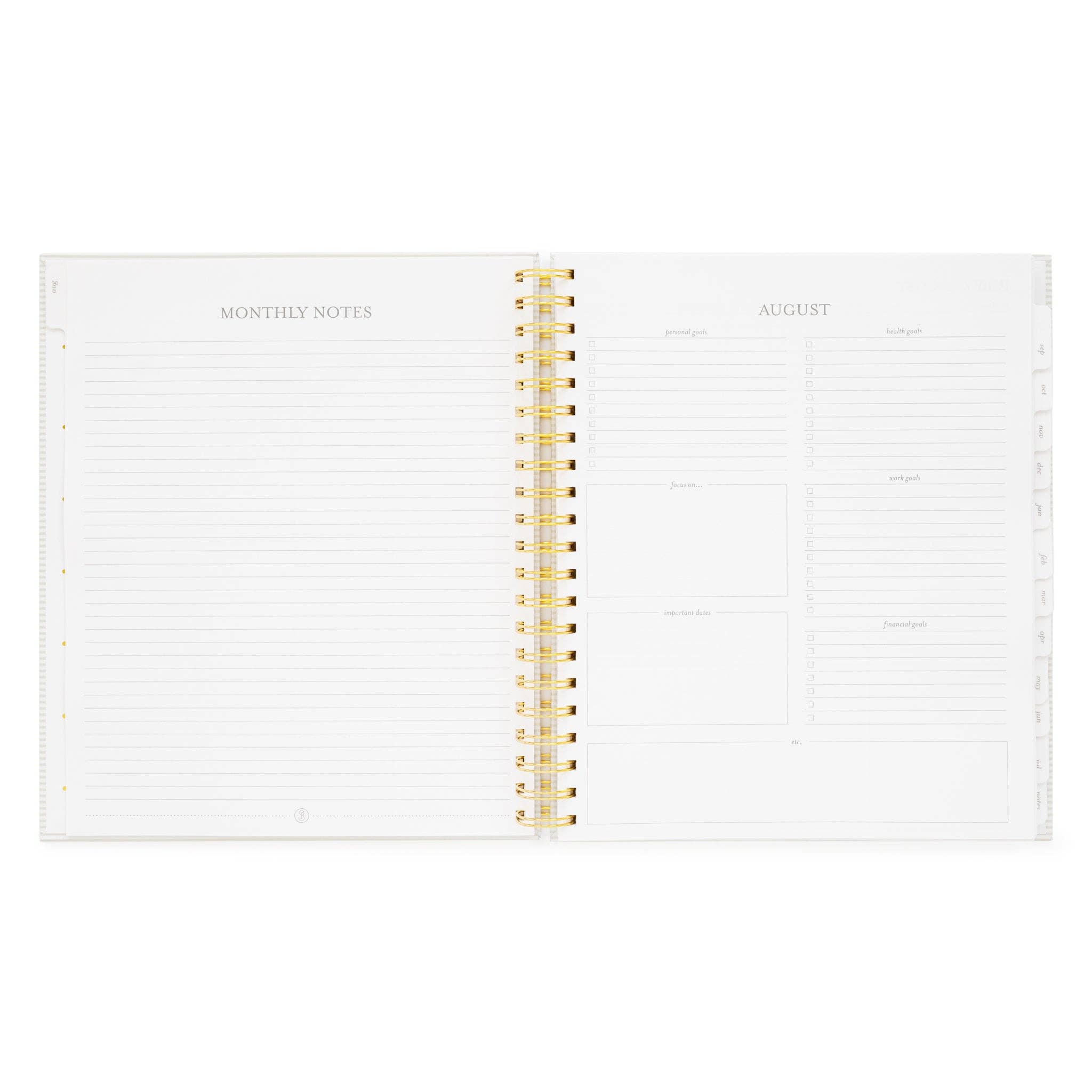 Sugar Paper - Wholesale Planner - 2025-2026 Khaki Stripe Large Weekly Spiral Academic Planner4