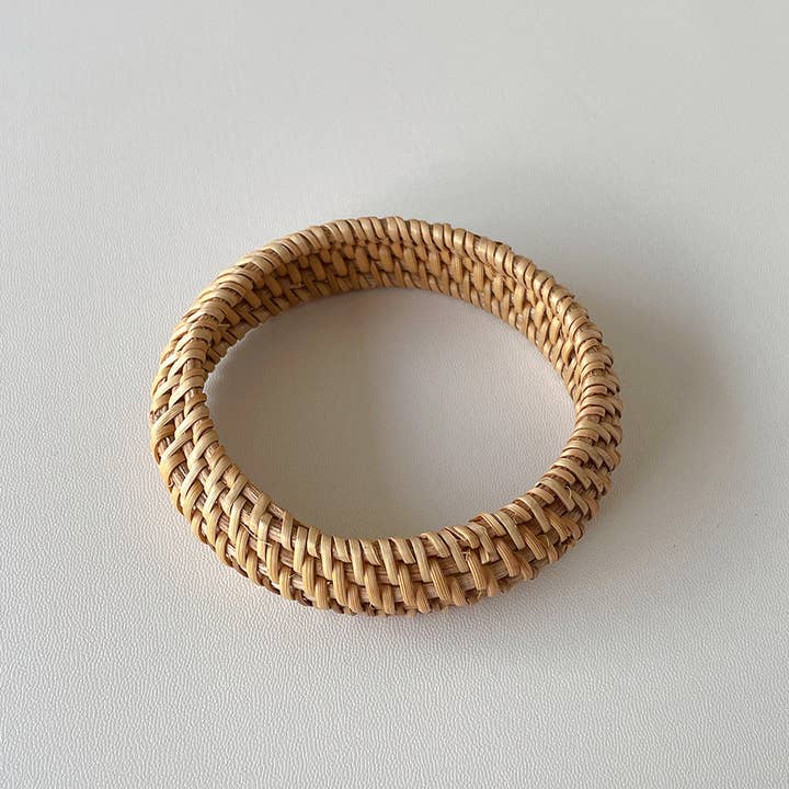 Dipped Shop - Wholesale Bangle Bracelet - Vintage Straw Braided Round Bracelets DP25B587