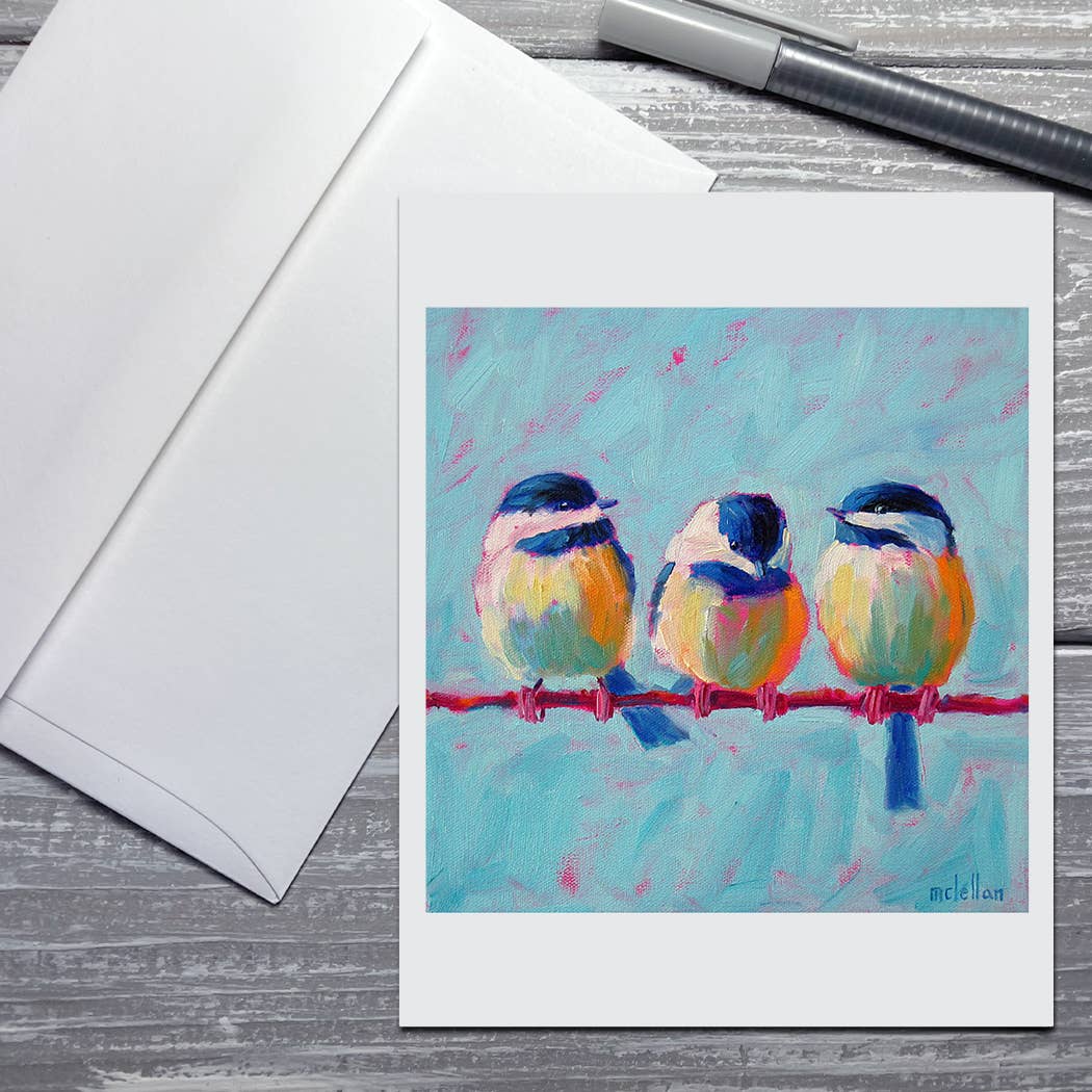 Betsy McLellan Art - Wholesale Stationery/Notecard Set - Trio 1 Note Card with Envelope0
