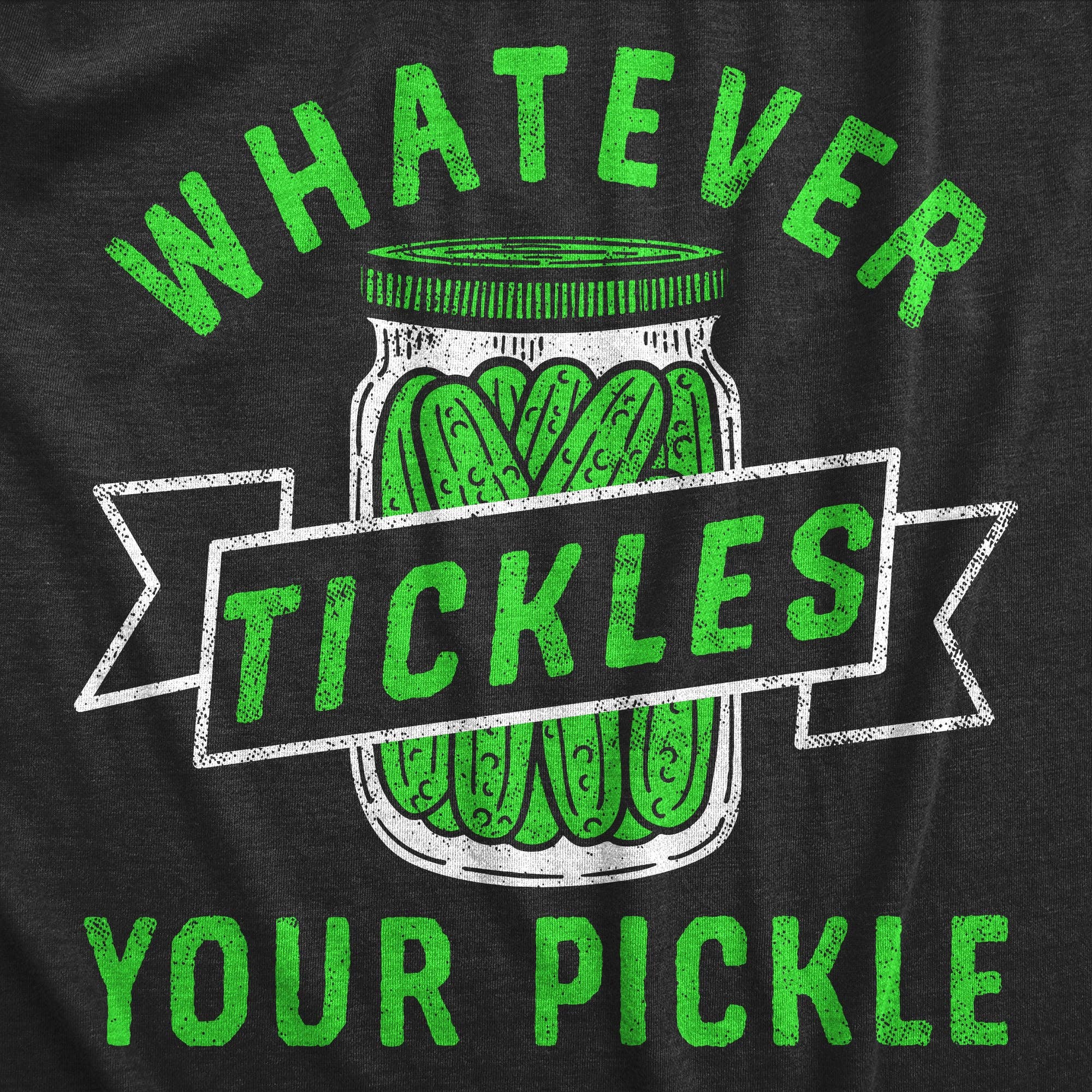 Whatever Tickles Your Pickle Men's Tshirt Food Graphic Tee for wholesale on Faire1