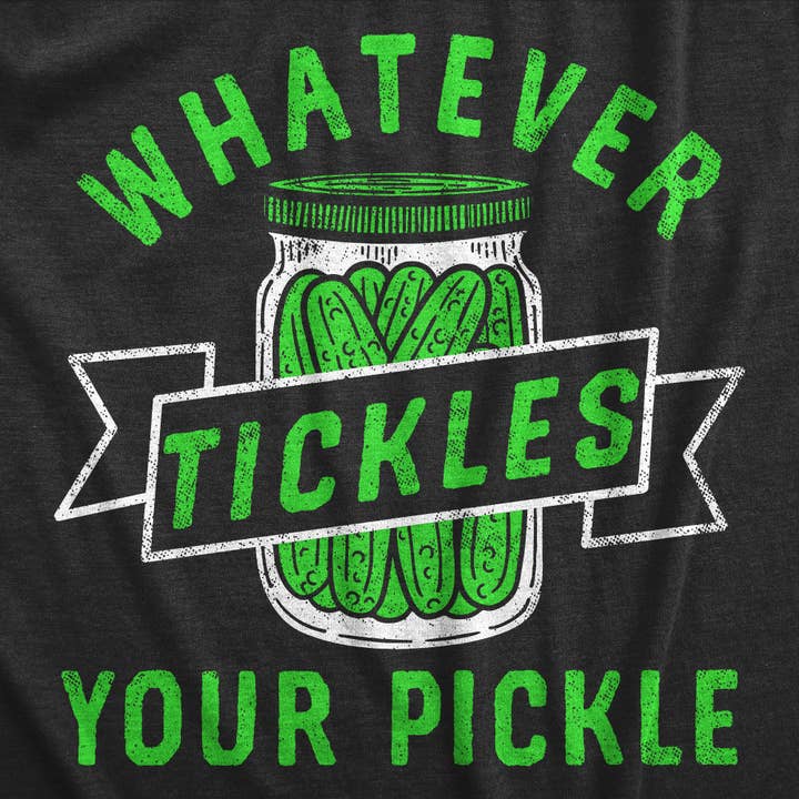 Whatever Tickles Your Pickle Men's Tshirt Food Graphic Tee for wholesale on Faire1