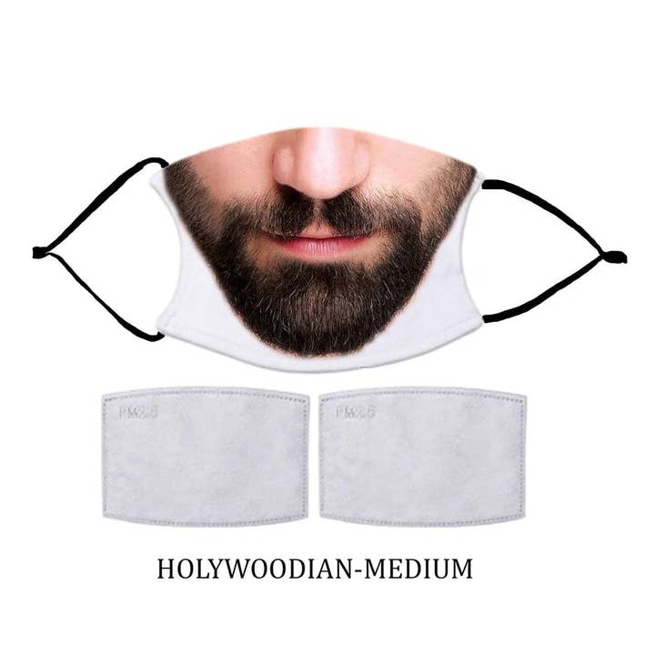 Men's Face Fashion Design Printed Reusable Face Mask collection - (Includes 2 FREE filters) for wholesale by Monogramonline Inc.