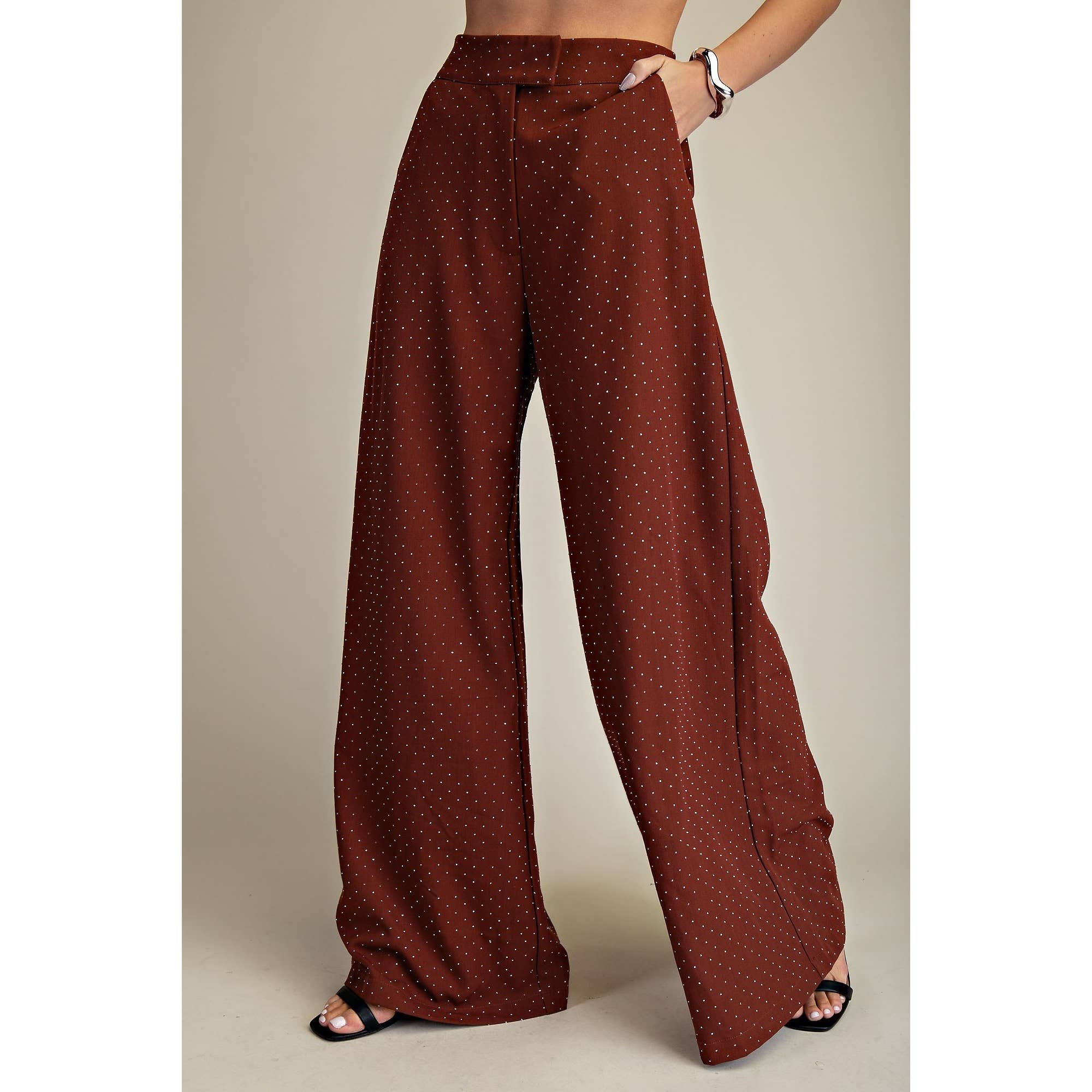 STYLE USA – Engroshandel Bukser - Dame – NYE Højtaljede Vide Bukser0