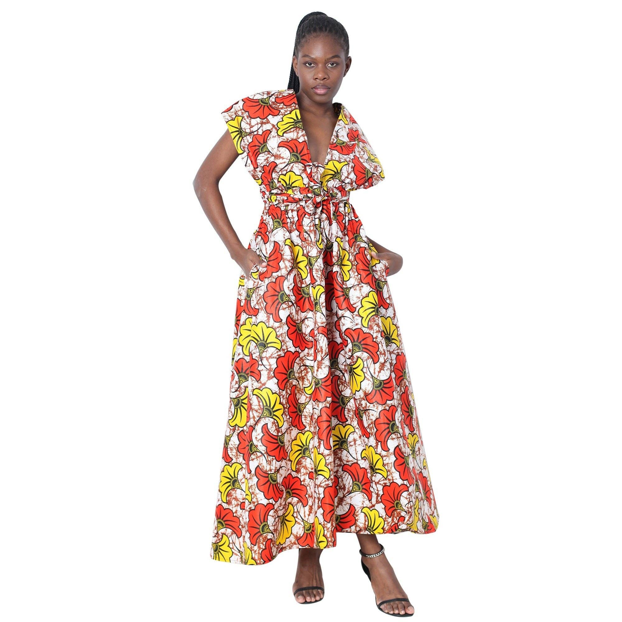 African Stars - Wholesale Dress - Women's - Women's Multi Way Style Maxi Dress -- FI-68L28