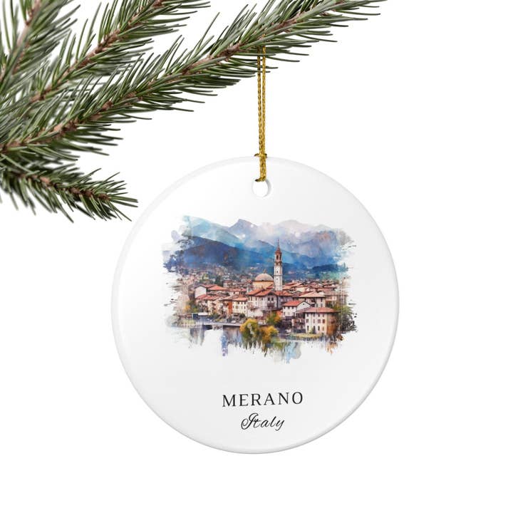Premium Travel Art - Wholesale Ornament - Merano Italy Ornament: Unique Merano Souvenir, Merano IT Xmas Decor, and Authentic Merano Italy Gift4