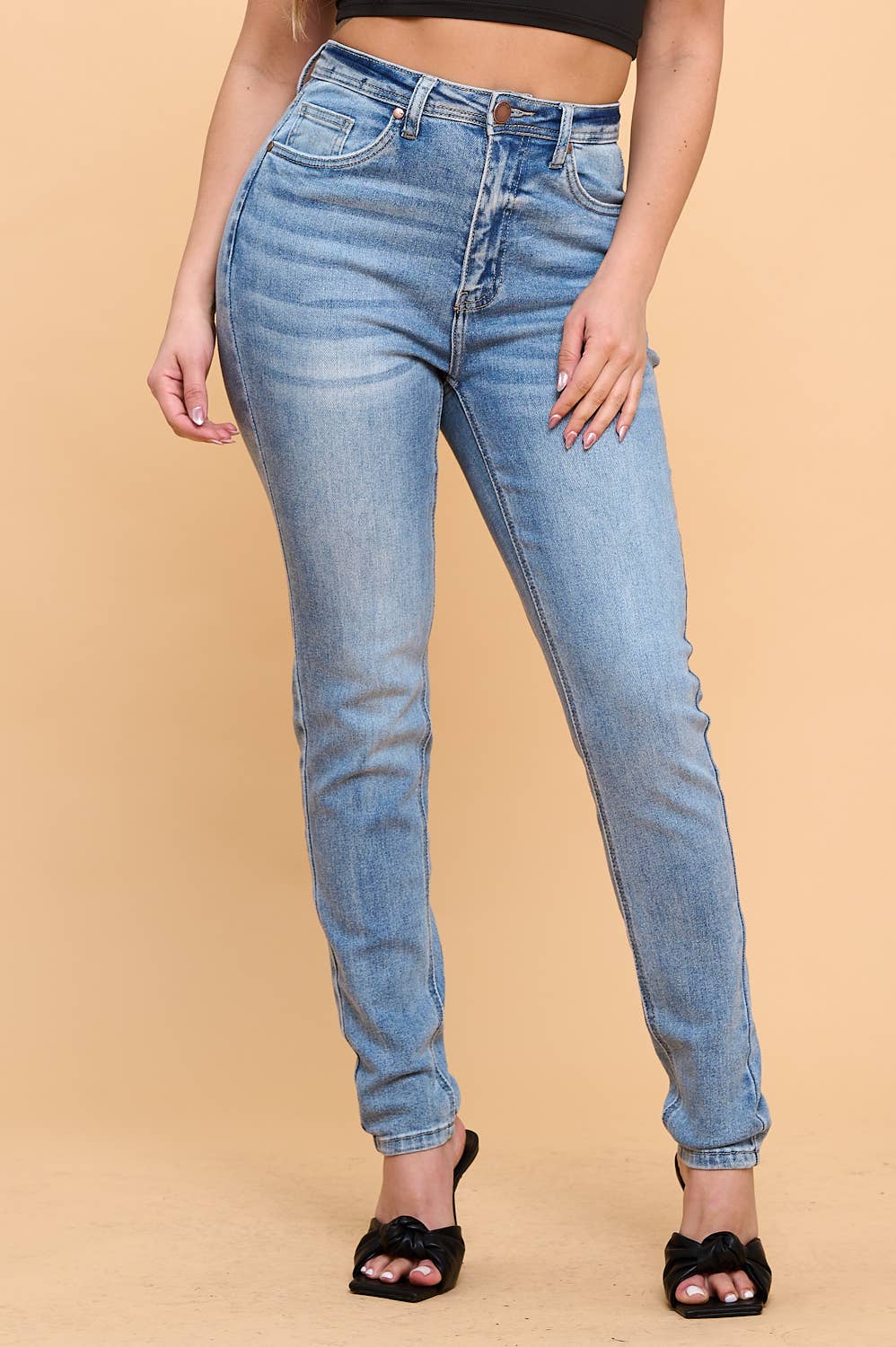 Denim Zone U.S.A. - Wholesale Jeans - Women's - Premium Denim Super Stretchy High Waisted Skinny Jeans 0