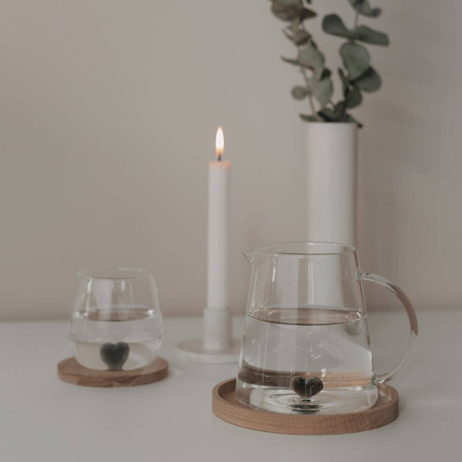 Eulenschnitt - Wholesale Carafe - Carafe heart shape black (PU = 4 pcs)2