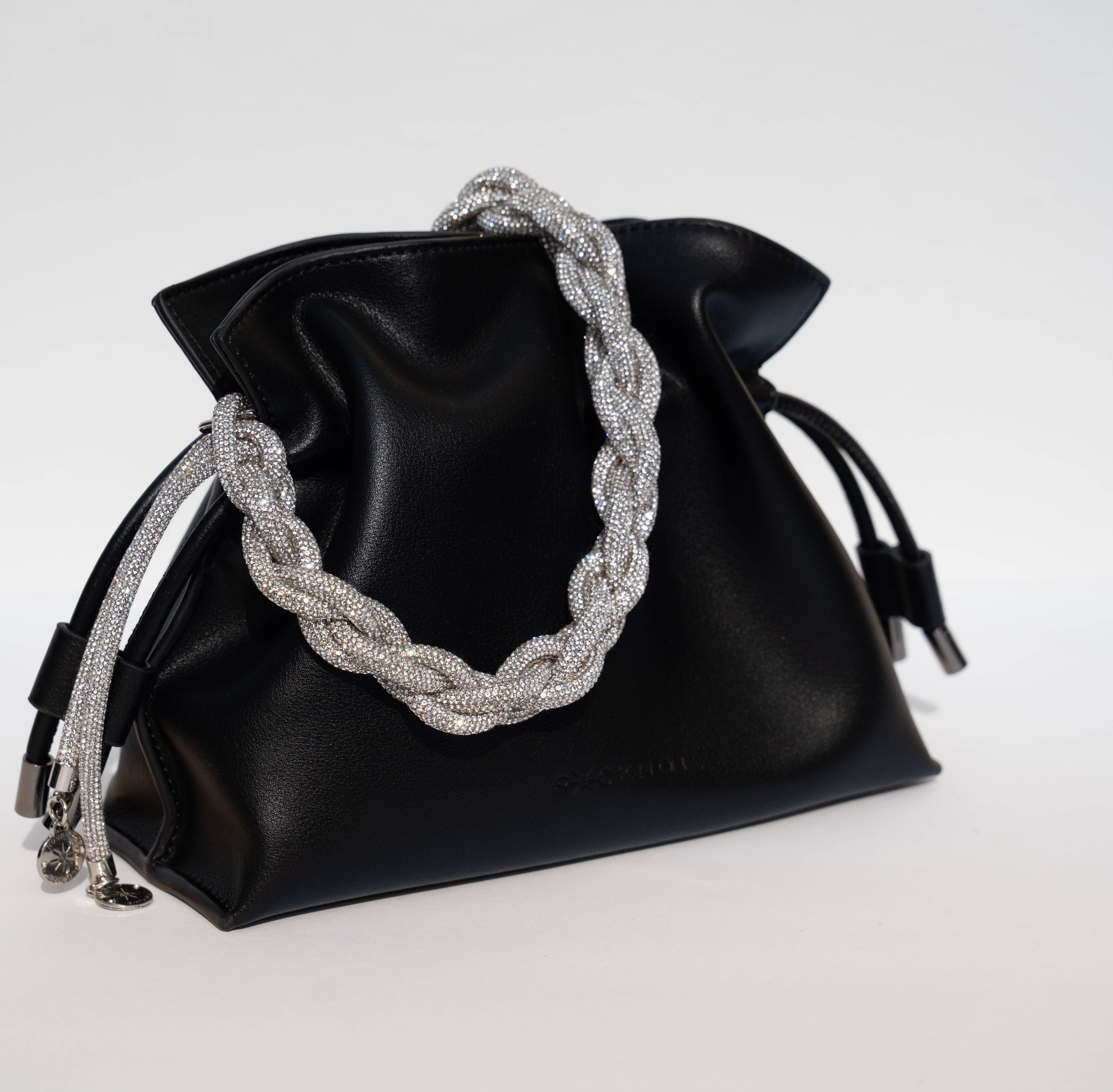 ROCKNOT - Vente Sac à bandoulière – femme - Sac seau en cuir à cordon ALLI - Noir6