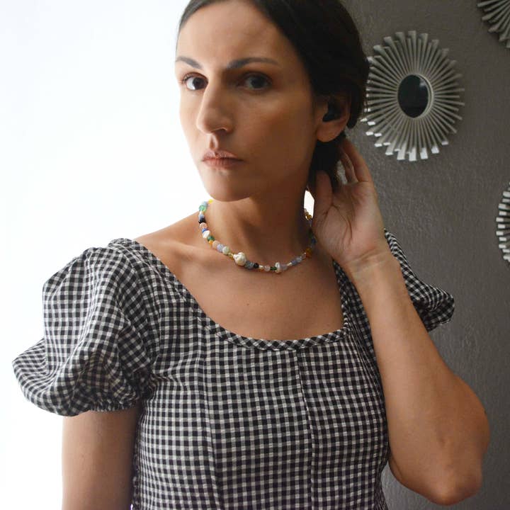 Gem & Blue - Wholesale Beaded/Pearl Necklace - Trove Bead Necklace4